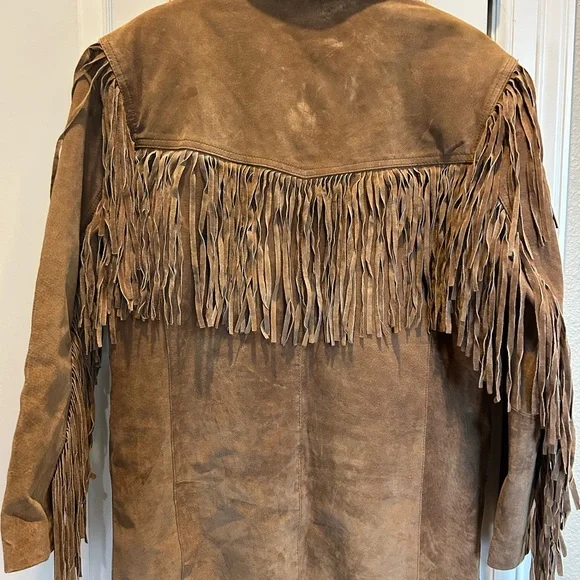Accents women’s small fringe, leather cowgirl rodeo jacket - Picture 4 of 10